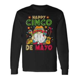 Happy Cinco De Mayo Mexican Gnome Cinco De Mayo Men Women Long Sleeve T-Shirt T-shirt Graphic Print - Thegiftio UK