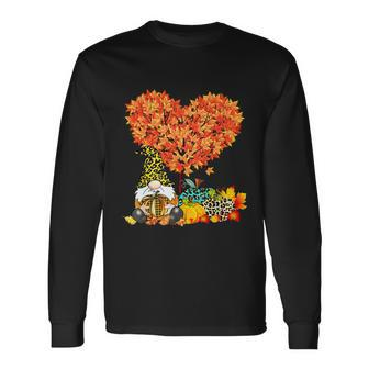 Happy Fall Yall Gnome Leopard Pumpkin Autumn Gnome Long Sleeve T-Shirt - Thegiftio UK