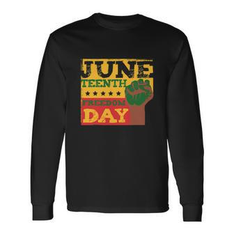 Happy Juneteenth 1865 Black Freedom Melanin Black Pride V2 Long Sleeve T-Shirt - Thegiftio UK
