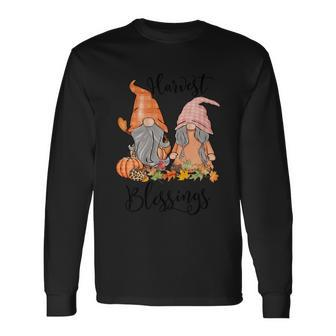 Harvest Blessings Thanksgiving Quote Long Sleeve T-Shirt - Thegiftio UK