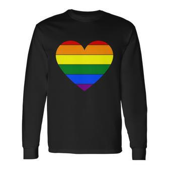 Heart Lgbt Gay Pride Lesbian Bisexual Ally Quote V3 Long Sleeve T-Shirt - Monsterry