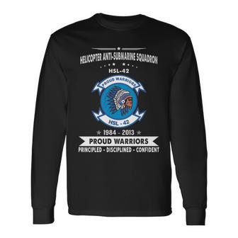 Helicopter Anti-Submarine Squadron Hsl Long Sleeve T-Shirt - Monsterry DE