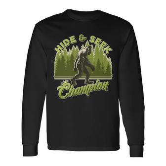 Hide & Seek Champion Big Foot Sasquatch Monster Long Sleeve T-Shirt - Monsterry UK