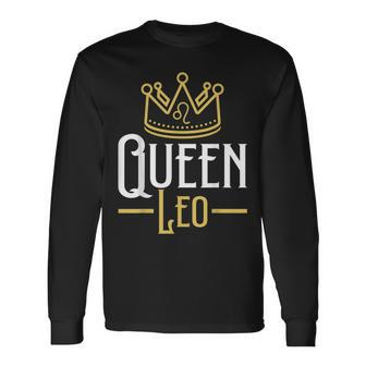 Horoscope Queen Leo Symbol Zodiac Sign Personality Birthday Long Sleeve T-Shirt - Seseable