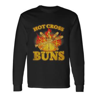 Hot Cross Buns Trendy Hot Cross Buns V2 Long Sleeve T-Shirt - Thegiftio UK
