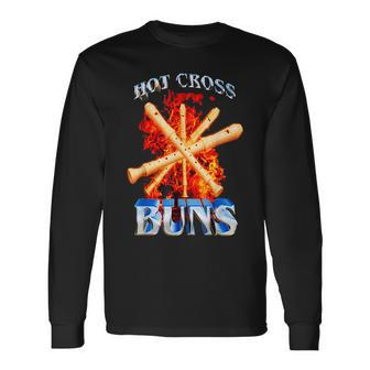 Hot Cross Buns V2 Men Women Long Sleeve T-Shirt T-shirt Graphic Print - Thegiftio UK