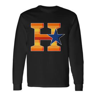 Houston Baseball H Star Logo Long Sleeve T-Shirt - Monsterry AU