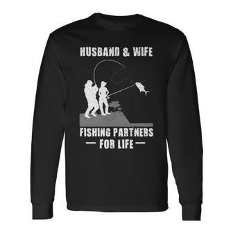 Husband And Wife Fishing Partners Long Sleeve T-Shirt - Seseable