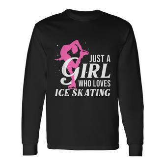 Ice Skating For Girls Women Skater Figure Skating Long Sleeve T-Shirt - Thegiftio UK