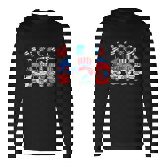 Independence Day 4Th Of July Gnomes Usa Flag Long Sleeve T-Shirt - Monsterry