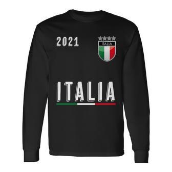 Italy Soccer Team Jersey Italia Flag Long Sleeve T-Shirt - Monsterry UK