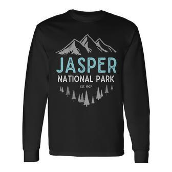 Jasper National Park Est 1907 Vintage Canadian Park Long Sleeve T-Shirt - Seseable