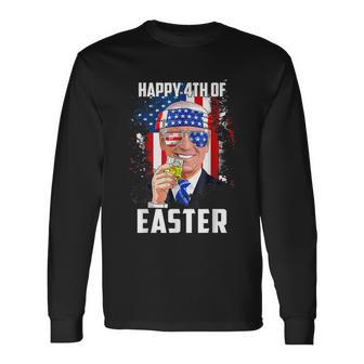 Joe Biden Confused Happy 4Th Of Easter 4Th Of July Long Sleeve T-Shirt - Monsterry DE