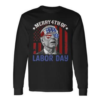 Joe Biden Merry 4Th Of Labor Day 4Th Of July V2 Men Women Long Sleeve T-Shirt T-shirt Graphic Print - Thegiftio UK