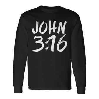 John 316 Tshirt Long Sleeve T-Shirt - Monsterry