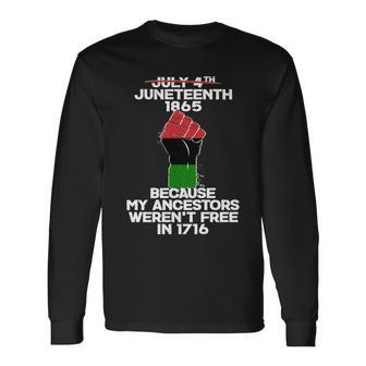 Juneteenth 1865 American African Freedom Day Long Sleeve T-Shirt - Monsterry AU