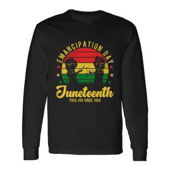 Juneteenth Emancipation Day Vintage Cool Melanin Black Pride V3 Long Sleeve T-Shirt - Monsterry AU