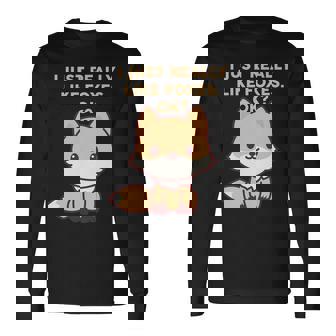 I Just Really Like Foxes Ok V2 Long Sleeve T-Shirt - Thegiftio UK