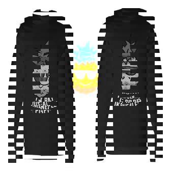 I Just Really Like Pineapples Cute Pineapple Summer Long Sleeve T-Shirt - Thegiftio UK
