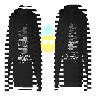 I Just Really Like Pineapples Cute Pineapple Summer Long Sleeve T-Shirt - Thegiftio UK