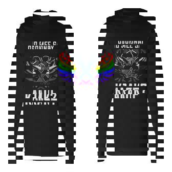 Karaoke Microphone Machine Music Singer Long Sleeve T-Shirt - Thegiftio