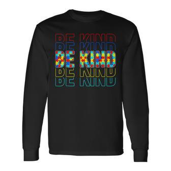 Be Kind Autism Awareness Special Education Autism Teacher Men Women Long Sleeve T-Shirt T-shirt Graphic Print - Thegiftio UK