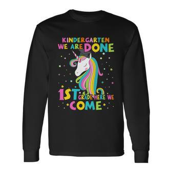 Kindergarten Graduation Magical Unicorn Long Sleeve T-Shirt - Monsterry