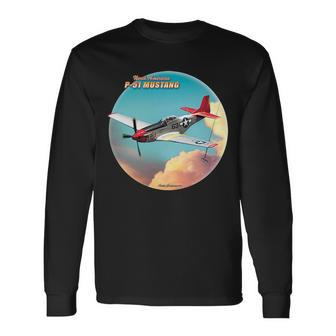Larry Grossman P-51 Mustang Plane Tshirt Long Sleeve T-Shirt - Monsterry DE