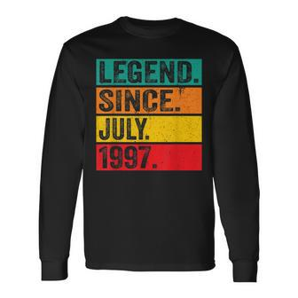 Legend Since July 1997 25Th Birthday 25 Years Old Vintage Long Sleeve T-Shirt - Seseable