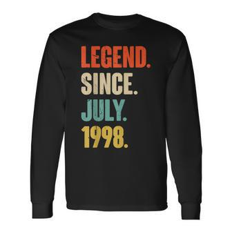 Legend Since July 1998 24 Year Old 24Th Birthday Long Sleeve T-Shirt - Seseable
