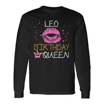 Leo Birthday Queen Leo Zodiac Long Sleeve T-Shirt - Seseable