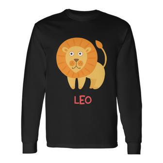 Leo Lion Zodiac Sign Cute Long Sleeve T-Shirt - Monsterry AU