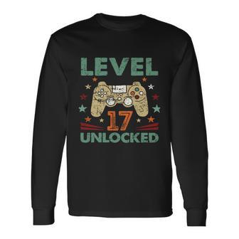 Level 17 Unlocked 2005 Birthday 17 Long Sleeve T-Shirt - Thegiftio UK