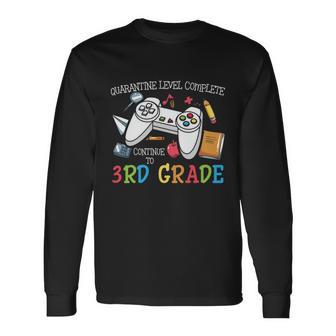 Level Complete 3Rd Grade Back To School First Day Of School Long Sleeve T-Shirt - Monsterry AU