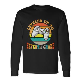 Leveled Up To 7Th Grade First Day Of School Back To School Long Sleeve T-Shirt - Monsterry DE