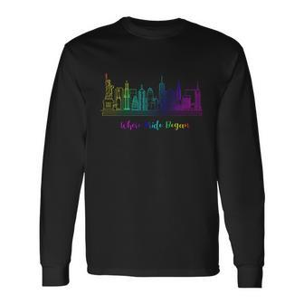 Lgbt Where Pride Began New York Skyline Long Sleeve T-Shirt - Monsterry CA
