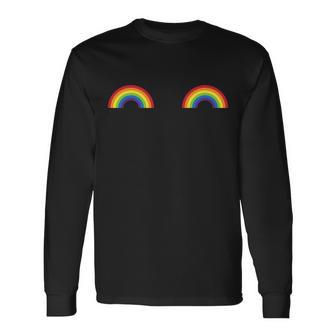 Lgbt Rainbow Boobs Gay Pride Long Sleeve T-Shirt - Monsterry DE