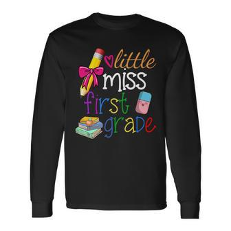 Little Miss First Grade Long Sleeve T-Shirt - Monsterry AU