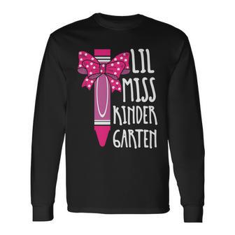 Little Miss Kindergarten Cray On Back To School First Day Of School Long Sleeve T-Shirt - Monsterry AU