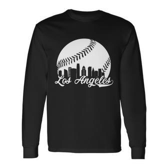 Los Angeles Baseball Vintage La Fan Gear Tshirt Long Sleeve T-Shirt - Monsterry
