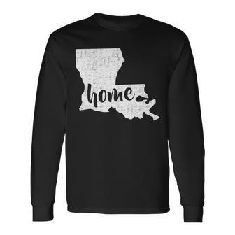 Louisiana Home State Long Sleeve T-Shirt - Monsterry