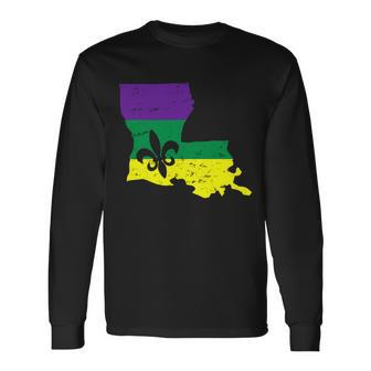 Louisiana Mardi Gras V2 Long Sleeve T-Shirt - Thegiftio UK