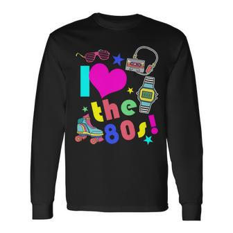 I Love The 80S Retro Party Mashup Long Sleeve T-Shirt - Monsterry UK