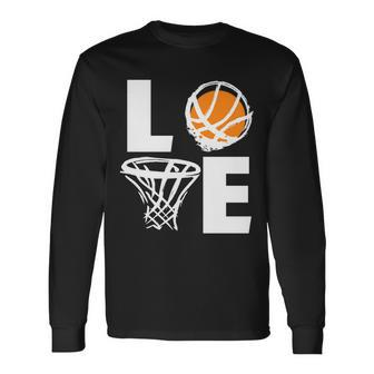 Love Basketball Hoop Tshirt Long Sleeve T-Shirt - Monsterry UK