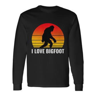 I Love Bigfoot Meaningful Sasquatch Camping Hide And Seek Champion Cool Gif Long Sleeve T-Shirt - Monsterry UK