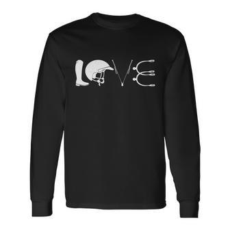 Love Horseback Riding Horse Fan Long Sleeve T-Shirt - Monsterry AU