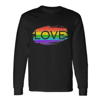 Love Rainbow Paint Gay Pride Tshirt Long Sleeve T-Shirt - Monsterry