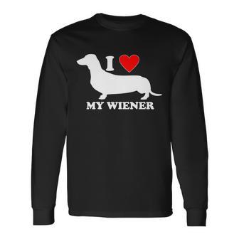 I Love My Wiener Long Sleeve T-Shirt - Monsterry UK