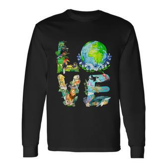 Love World Earth Day 2022 Planet Environmental Animal Tshirt Long Sleeve T-Shirt - Monsterry