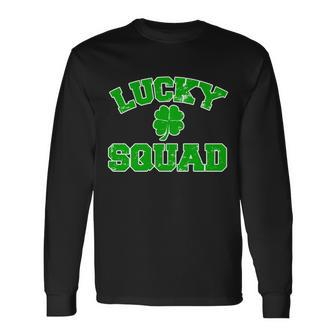 Lucky Squad Irish Clover Long Sleeve T-Shirt - Monsterry